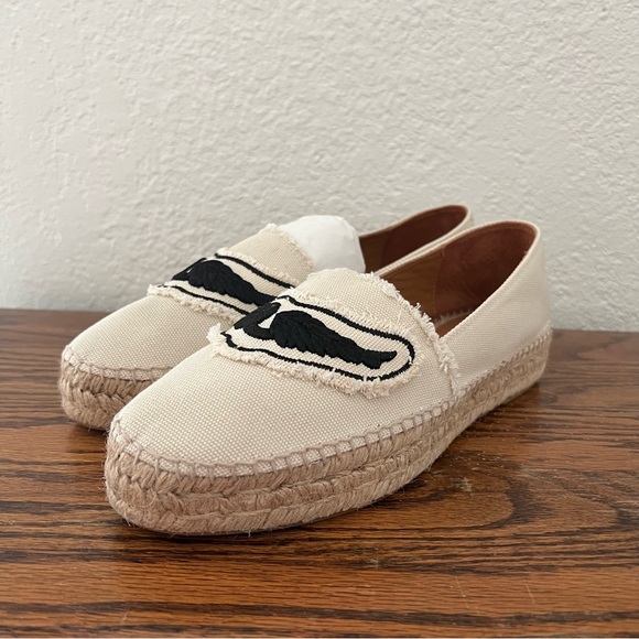 Zadig & Voltaire Canvas Espadrilles Off White Cotton Canvas Wings Size 40 - Picture 1 of 8